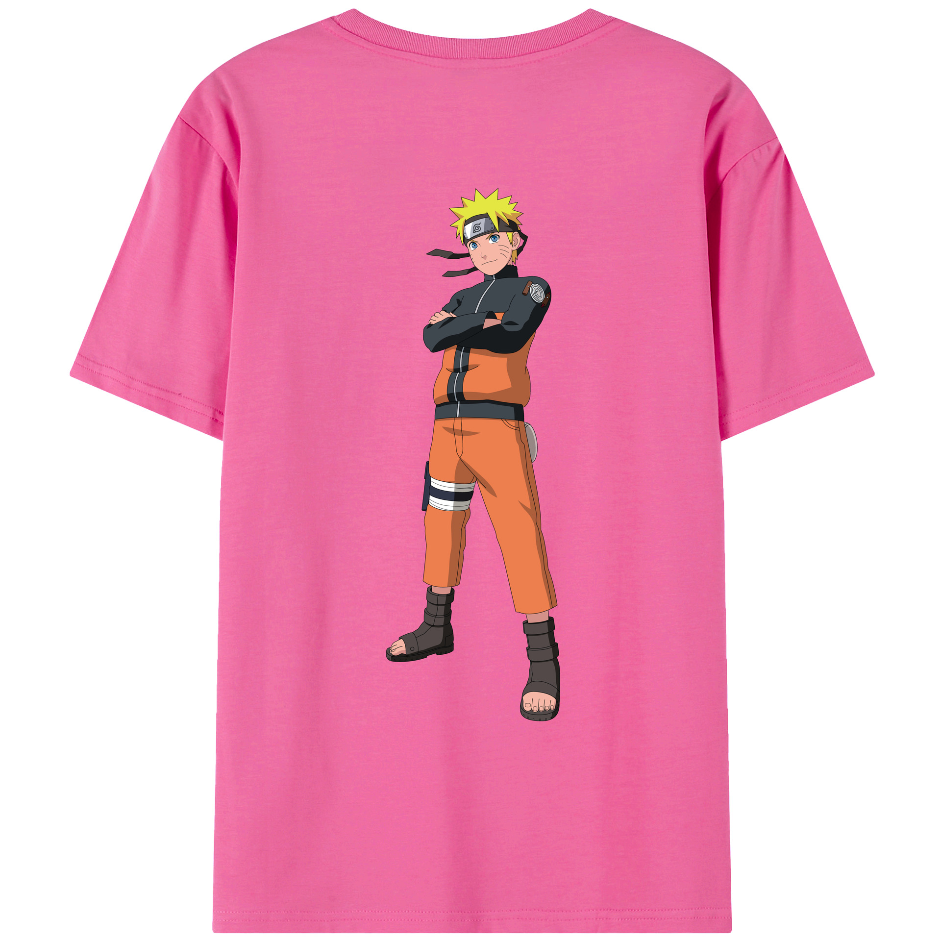（画像用） NARUTO -ナルト- うずまき ナルト Uzumaki Naruto レディース半袖Tシャツ(バックプリント)